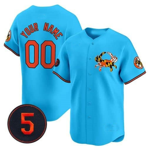 Custom Baltimore Orioles Robinson Patch Vapor Premier Limited Jersey V3 ¨C Blue CONTON