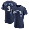 Chicago Cubs #3 Alex Bregman Player Navy CONTON City Connect Limited Elite Home Stitched Jerseys