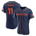 Houston Astros #11 Cam Smith Player Navy CONTON City Connect Limited Elite Home Stitched Jerseys