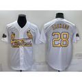 St. Louis Cardinals #28 Nolan Arenado White CONTON 2022 All Star Stitched Cool Base Jersey