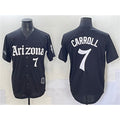 Arizona Diamondbacks #7 Corbin Carroll Black CONTON 'Gothic Desert Fang Edition' Vapor Limited Stitched Jersey