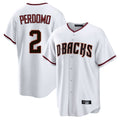 Arizona Diamondbacks #2 Geraldo Perdomo Player White CONTON Home Game Stitched Jerseys