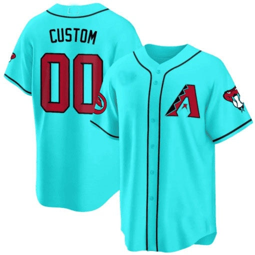 Custom Arizona Diamondbacks 2024 Cool Base Jersey V2 ¨C Teal CONTON