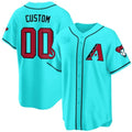 Custom Arizona Diamondbacks 2024 Cool Base Jersey V2 ¨C Teal CONTON