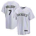 Colorado Rockies #7 Matt Holliday Player White CONTON Game Home Stitched Jerseys
