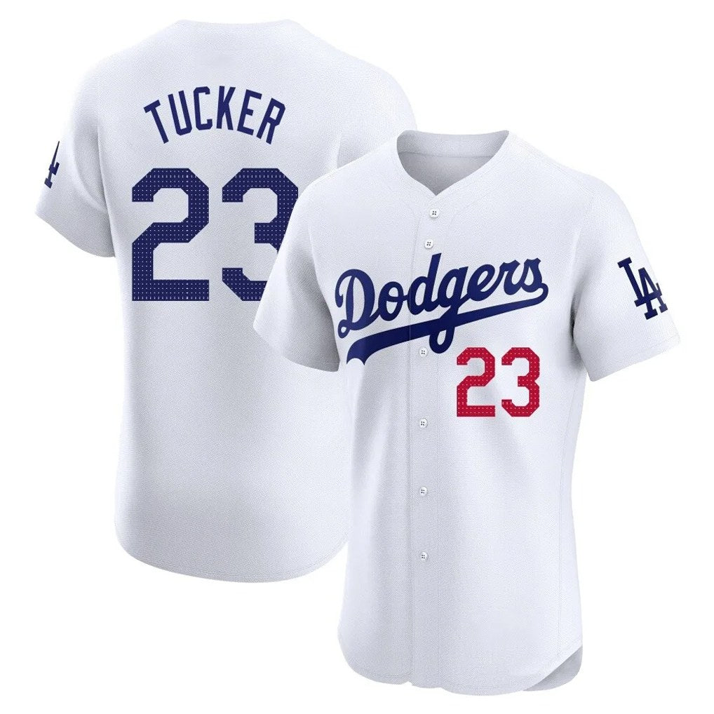 Los Angeles Dodgers #23 Kyle Tucker Player White CONTON Limited Elite Home Stitched Jerseys