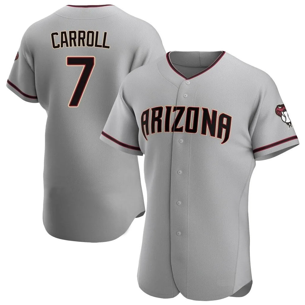 Arizona Diamondbacks #7 Corbin Carroll Player Gray CONTON Road Limited Elite Home Game Stitched Jerseys
