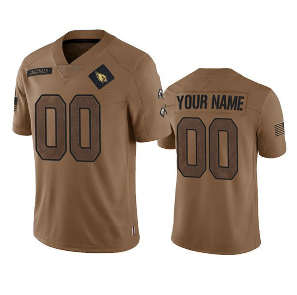 Custom A.Cardinals Active Player 2023 Brown CONTON Salute To Service Limited Stitched Jersey