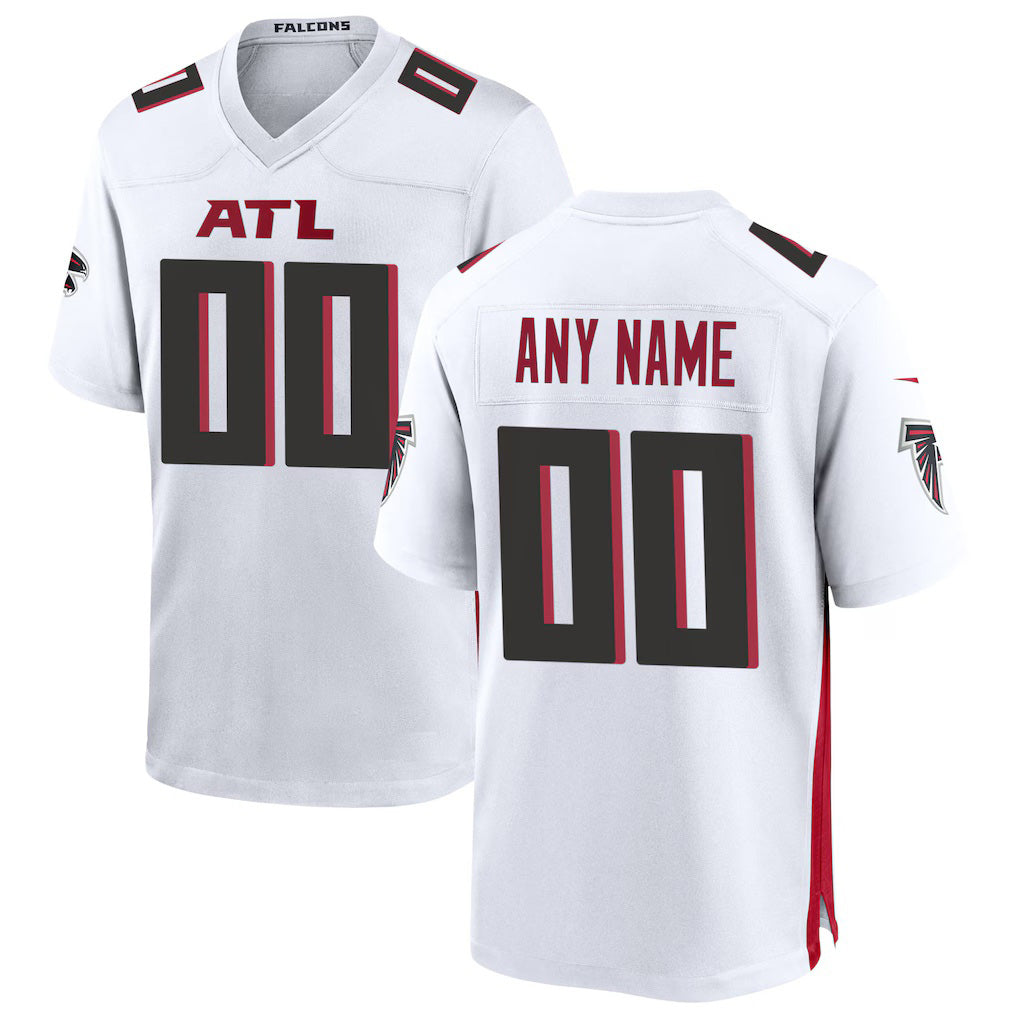 Custom A.Falcons White CONTON Game Jersey