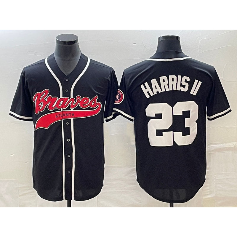 Atlanta Braves #23 Michael Harris II Black CONTON Cool Base Stitched Jersey
