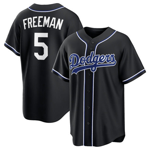 Los Angeles Dodgers #5 Freddie Freeman 2026 Black CONTON Out Stitched Jersey