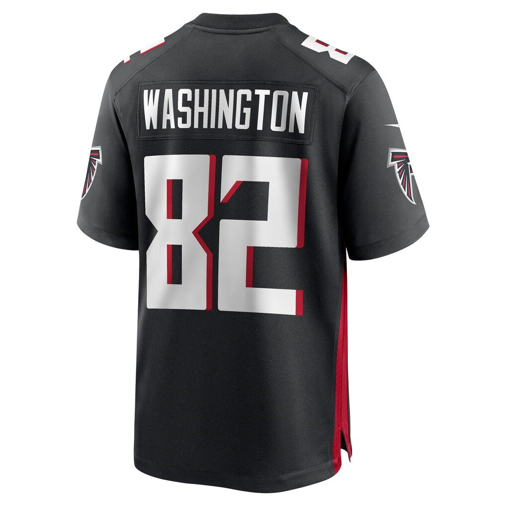 A.Falcons #82 Casey Washington Black CONTON Team Game Jersey