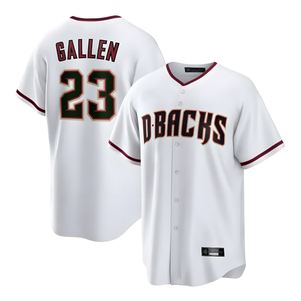 Arizona Diamondbacks #23 Zac Gallen Player White CONTON Home Game Stitched Jerseys
