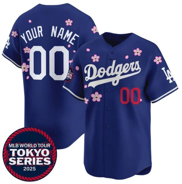 Custom Los Angeles Dodgers Active Player Royal CONTON 2025 Tokyo Series Limited Stitched Jersey
