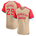 Detroit Tigers #29 Tarik Skubal Player Cream CONTON American League All-Star Limited Elite Home Stitched Jerseys