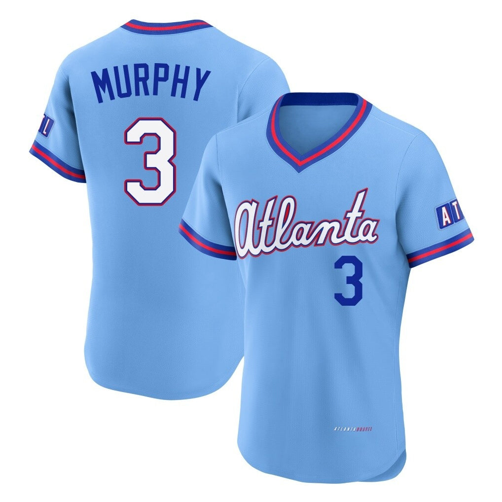 Atlanta Braves #3 Dale Murphy Player Powder Blue CONTON 2026 City Connect T-shirt Limited Elite Home Game Stitched Jerseys