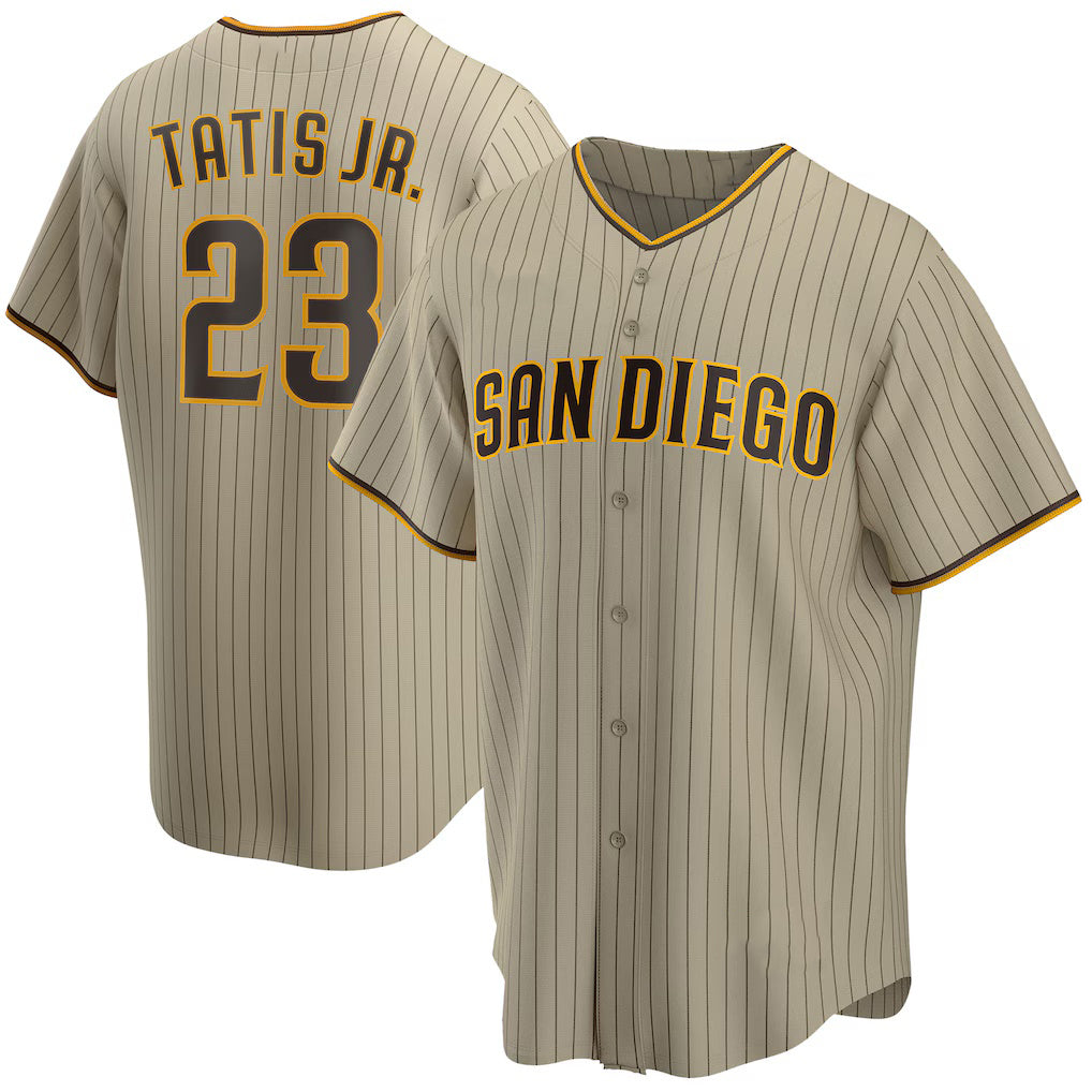 San Diego Padres #23 Fernando Tatis Jr. Tan CONTON Alternate Replica Player Jersey