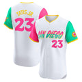 San Diego Padres #23 Fernando Tatis Jr. White CONTON City Connect Elite Jersey