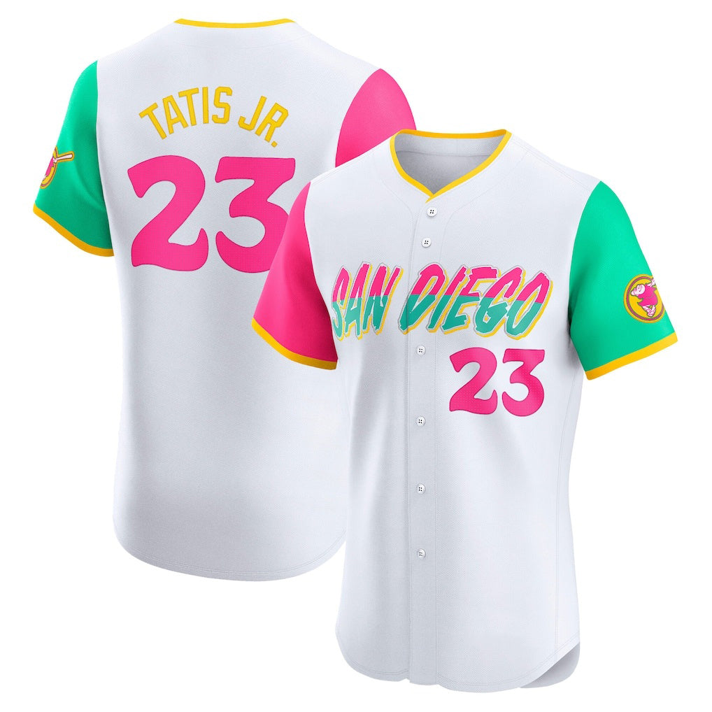 San Diego Padres #23 Fernando Tatis Jr. White CONTON City Connect Elite Jersey