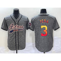 Houston Astros #3 Jeremy Pena Grey CONTON Gridiron Cool Base Stitched Jersey