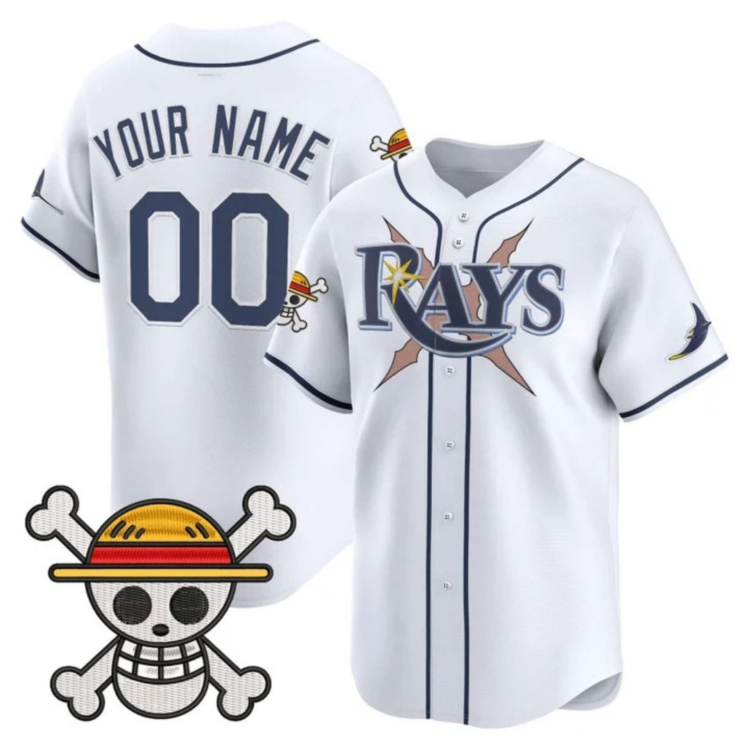 Custom Tampa Bay Rays x One Piece White CONTON Vapor Premier Limited Jersey - Stitched