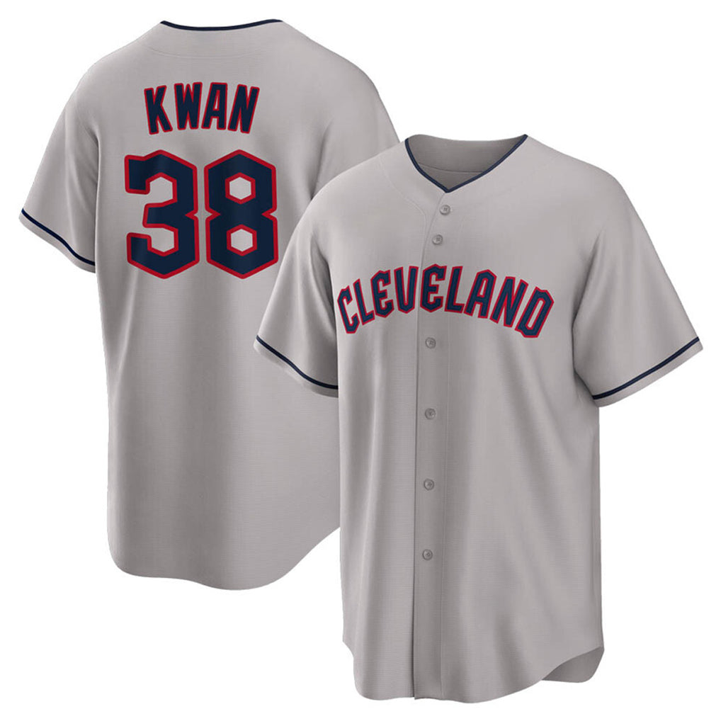 Cleveland Guardians #38 Steven Kwan Player Gray CONTON Game Home Stitched Jerseys