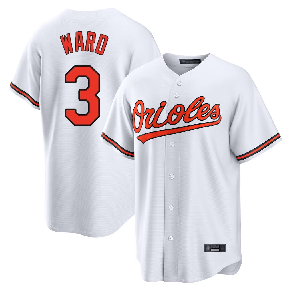 Baltimore Orioles #3 Taylor Ward Player White CONTON Home Game Stitched Jerseys