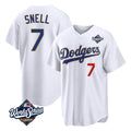 Los Angeles Dodgers #7 Blake Snell Player Gold White CONTON 2026 Collection Stadium Limited World Series Stitched Jerseys
