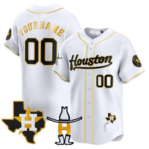 Custom Houston Astros Houston Rodeo Patch Vapor Premier Limited Jersey ¨C White CONTON