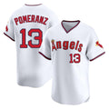 Los Angeles Angels #13 Drew Pomeranz Player White CONTON T-shirt Home Limited Stitched Jerseys