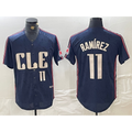 Cleveland Guardians #11 Jose Ramirez Number Navy CONTON 2024 City Connect Limited Stitched Jersey