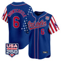 Baltimore Orioles #6 Ryan Mountcastle Player Royal CONTON USA 250 Independence Day Vapor Premier Limited Home Game Stitched Jerseys