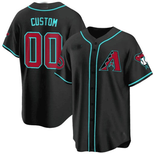 Custom Arizona Diamondbacks 2024 Cool Base Jersey ¨C Black CONTON
