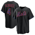 New York Mets #4 Francisco Alvarez Black CONTON Alternate Replica Jersey