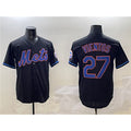 New York Mets #27 Mark Vientos Black CONTON Cool Base Stitched Jersey