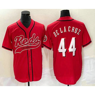 Cincinnati Reds #44 Elly De La Cruz Red CONTON With Patch Cool Base Stitched Jersey