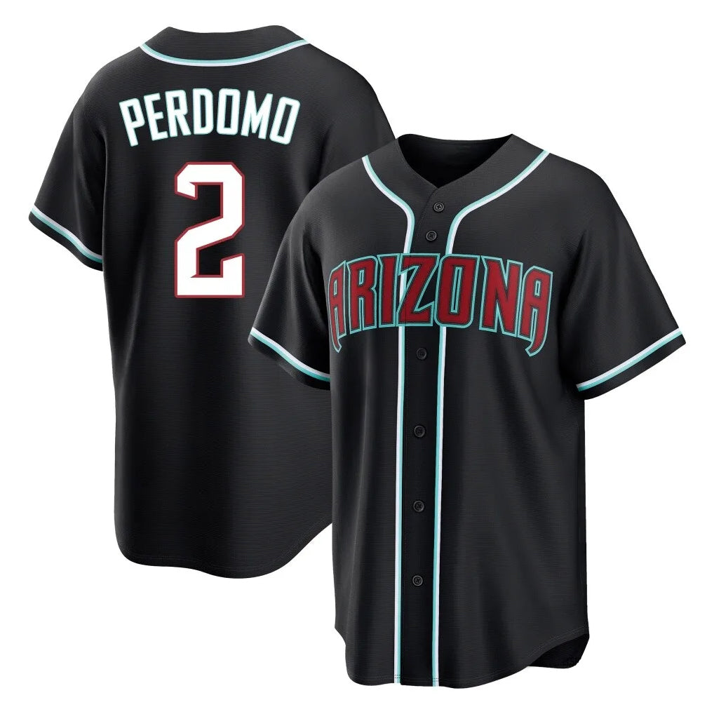 Arizona Diamondbacks #2 Geraldo Perdomo Player Black CONTON Home Game Stitched Jerseys
