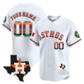 Custom Houston Astros Mexico Texas Patch Vapor Premier Limited Jersey ¨C White CONTON