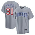 Chicago Cubs #31 Greg Maddux Player Gray CONTON Home Game Stitched Jerseys