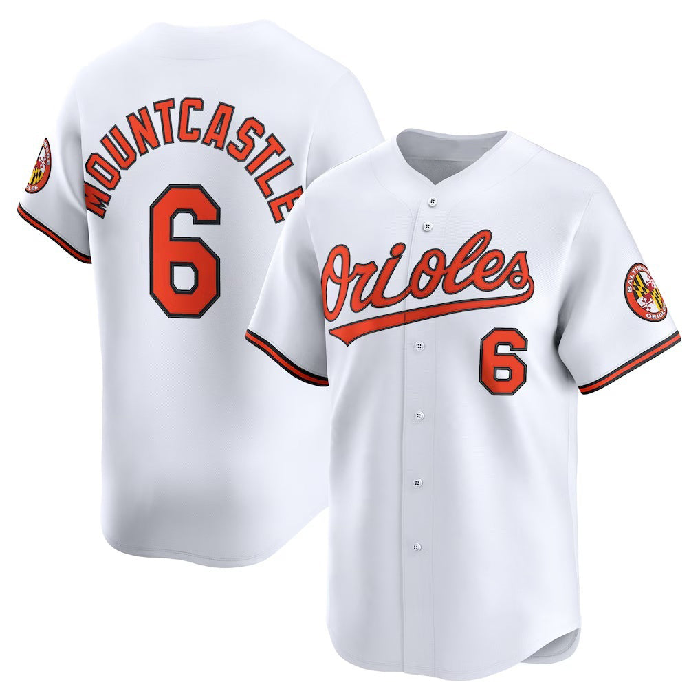 Baltimore Orioles #6 Ryan Mountcastle White CONTON Home Limited Player Jersey
