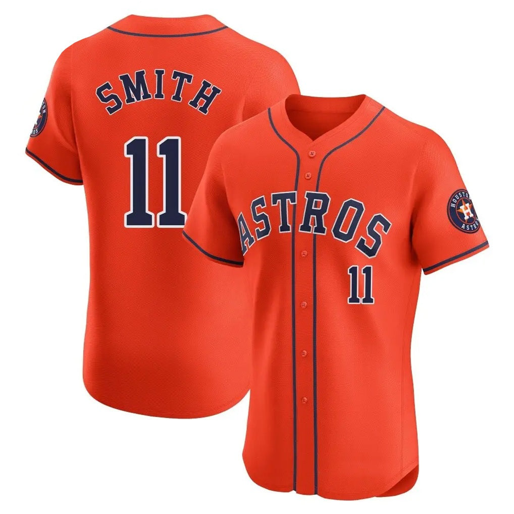 Houston Astros #11 Cam Smith Player Orange CONTON Home Limited Elite Stitched Jerseys