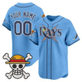 Custom Tampa Bay Rays x One Piece Blue CONTON Vapor Premier Limited Jersey - Stitched
