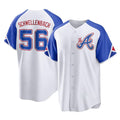 Atlanta Braves #56 Spencer Schwellenbach Player White CONTON City Connect Home Game Stitched Jerseys