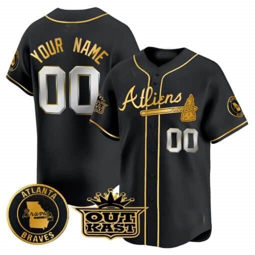 Custom Atlanta Braves Atliens Vapor Premier Limited Jersey ¨C Black CONTON