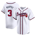 Atlanta Braves #3 Dale Murphy Player White CONTON Limited Home Game Stitched Jerseys