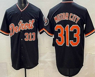 Detroit Tigers #313 Motor City Navy CONTON Limited Jersey