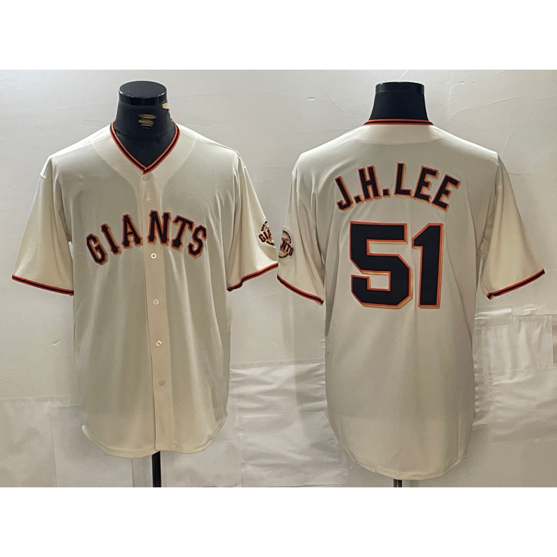San Francisco Giants #51 Jung Hoo Lee Cream CONTON 2024 Home Limited Stitched Jersey