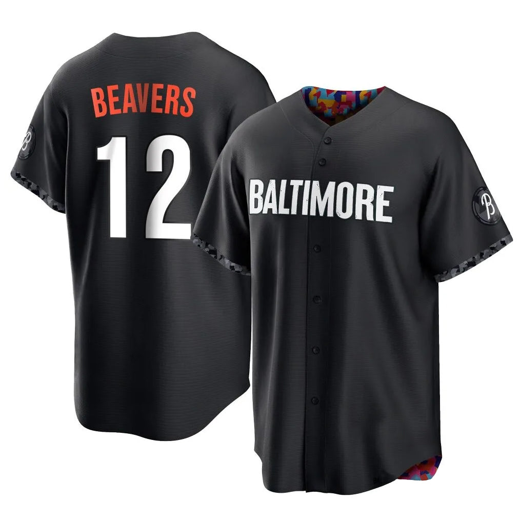 Baltimore Orioles #12 Dylan Beavers Player Black CONTON City Connect Home Game Stitched Jerseys