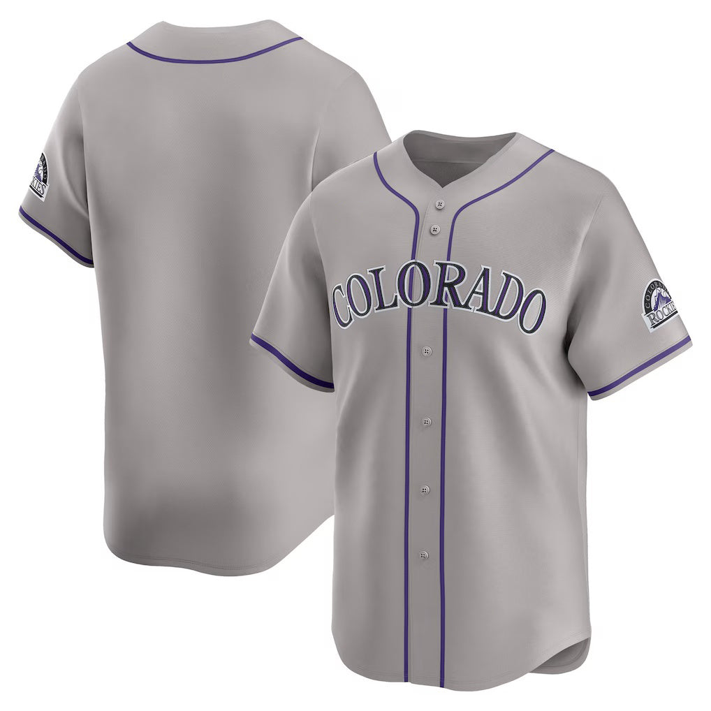 Colorado Rockies Gray CONTON Road Limited Jersey