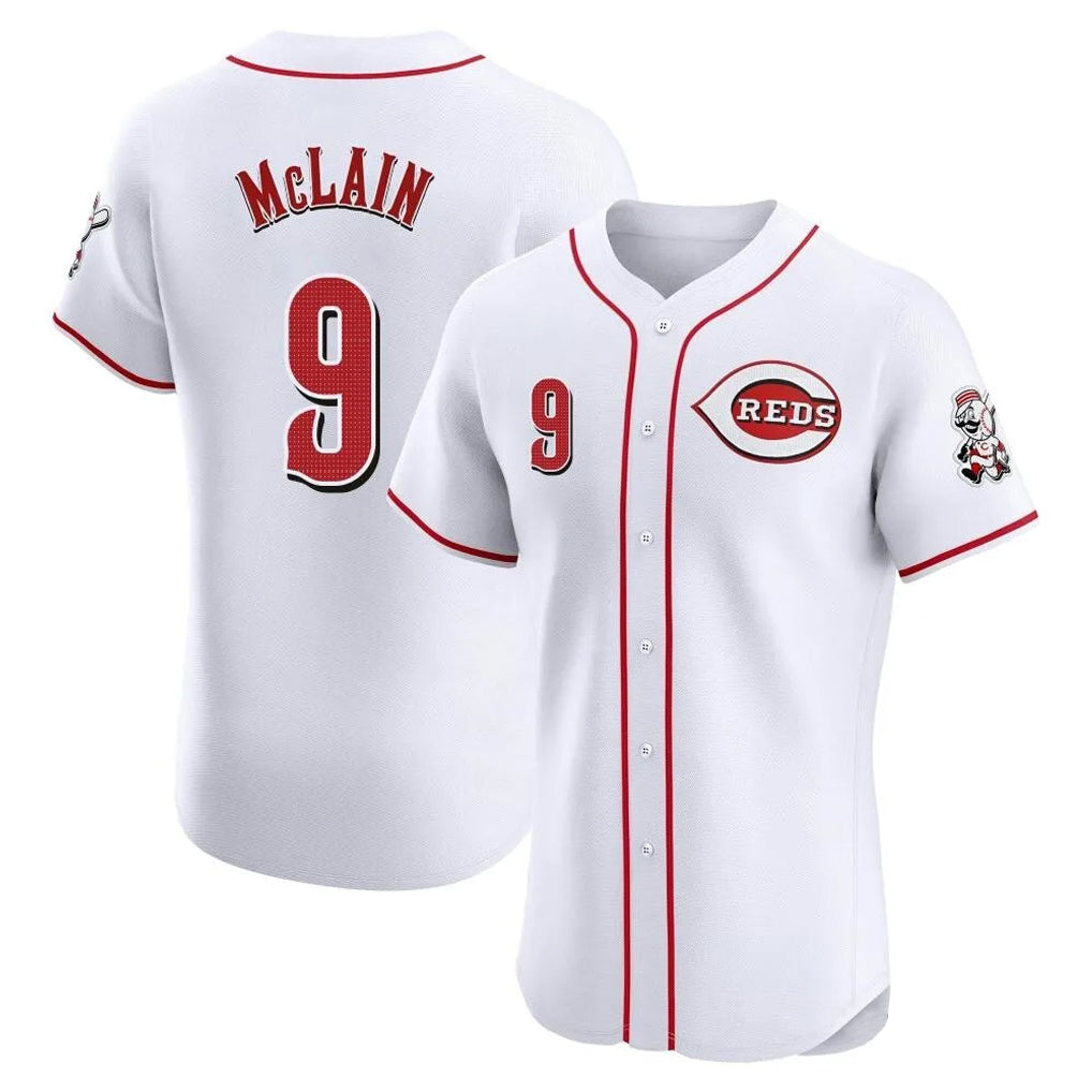 Cincinnati Reds #9 Matt McLain Player White CONTON Limited Elite Home Stitched Jerseys
